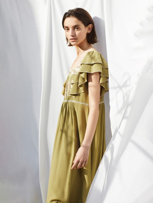 MEISIE EMBROIDERED MAXI DRESS