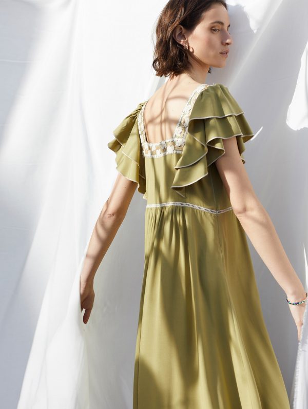 Meisie Embroidered Maxi Dress - Image 8