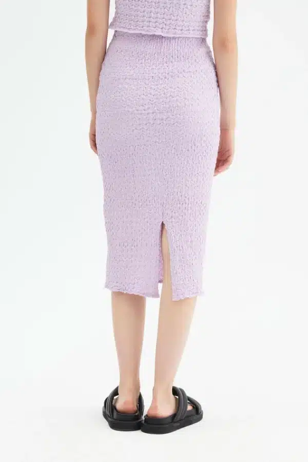 Compania Fantastica γυναικείo lilac stretch midi skirt - Image 5