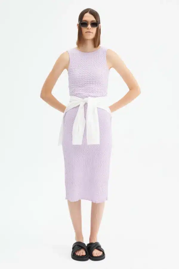 Compania Fantastica γυναικείo lilac stretch midi skirt