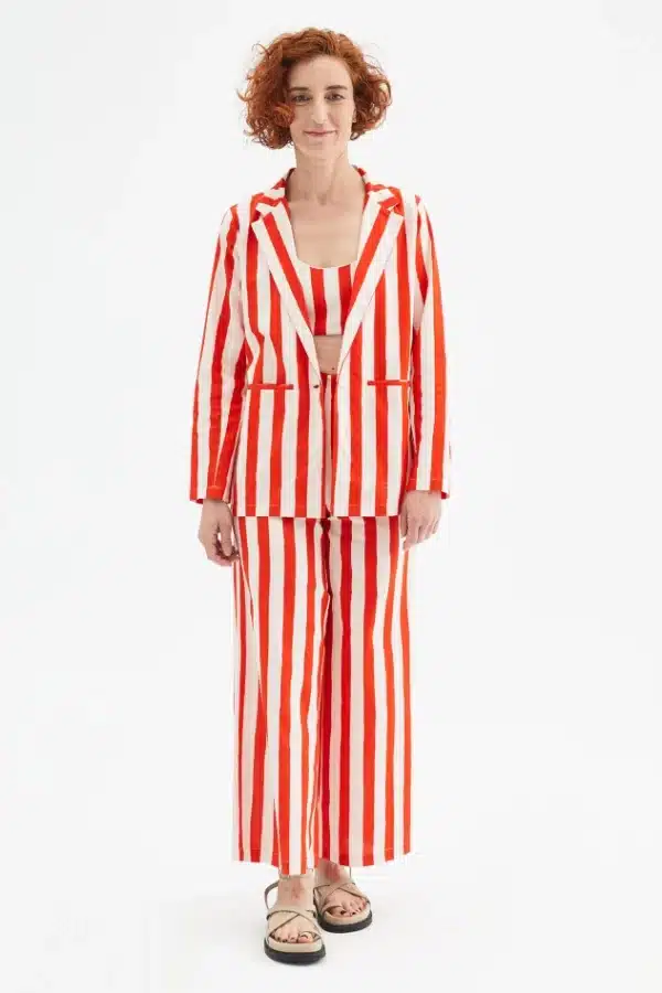 Compania Fantastica γυναικείo stripe print blazer - Image 3