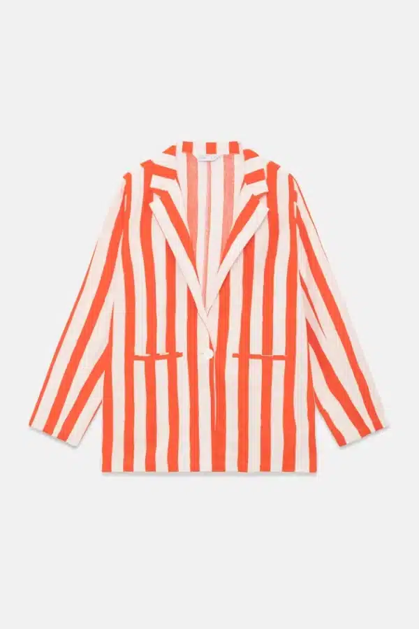 Compania Fantastica γυναικείo stripe print blazer - Image 6